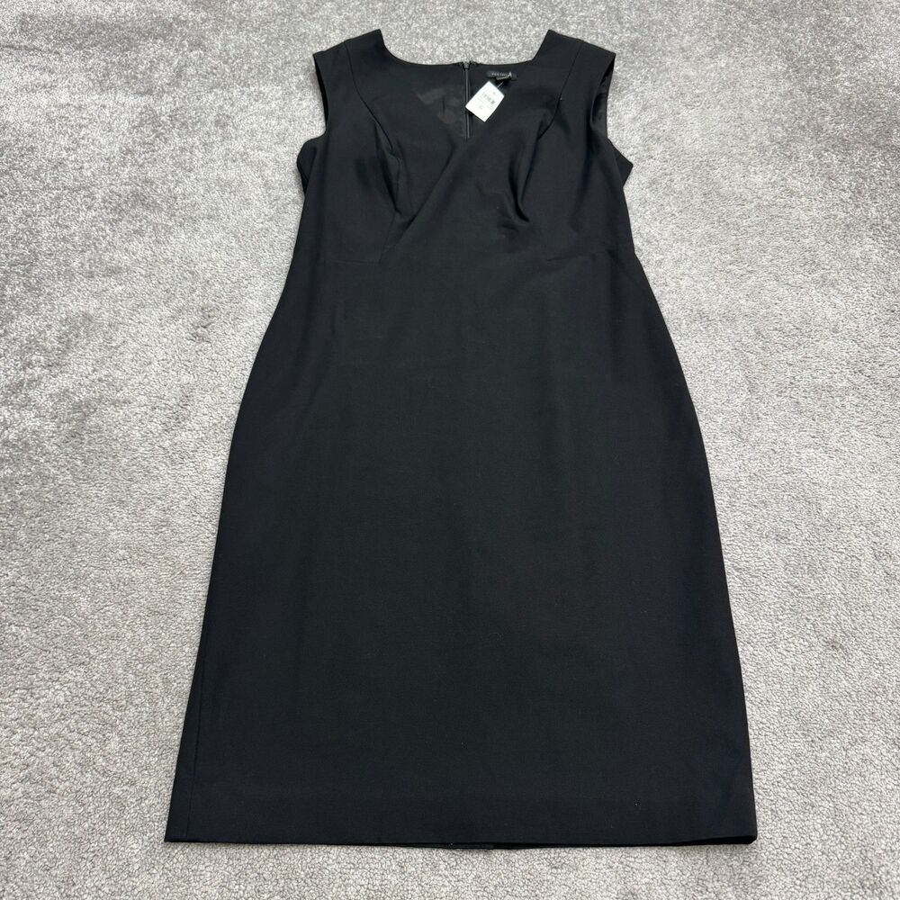 Ann Taylor Sleeveless Sheath Dress Womens 6 Black Lined Career Knee Length NWT